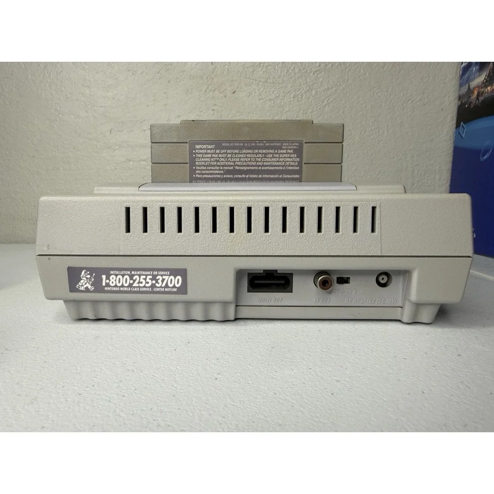 Nintendo SNES Console System Super Mario World Bundle SNS-001 Gray